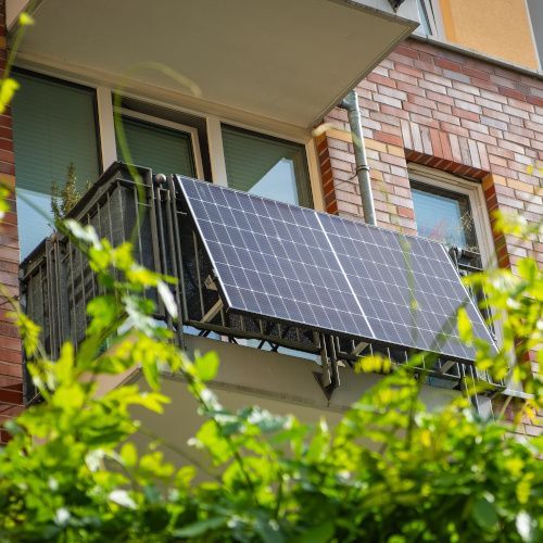 Solaranlange am Balkon